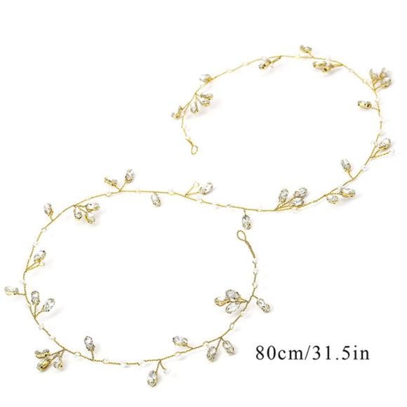 Silver Crystal Wedding Hair Vine | Bridal Headpiece - Picture 2 of 7